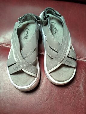 Curves for Women Shape Up Sandals Rockers Exercise Toning Shoes Women's Size 6